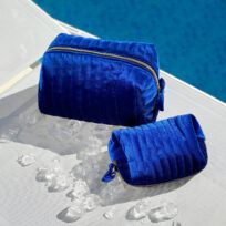 Velour cosmetic bag Large