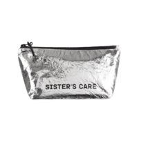 Sister’s Care Silver & Black Cosmetic Bag