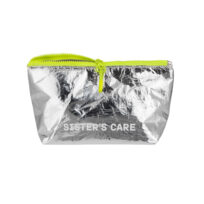 Sister’s Care Silver & White Cosmetic Bag